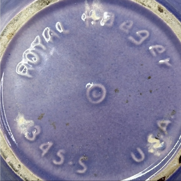 Rare Royal Haeger Ceramic Purple Unique Glaze Mid-Century Vase Made In USA - Picture 4 of 4